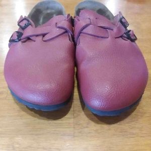 Birkenstock Red Clogs